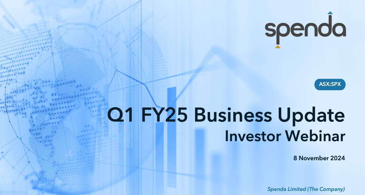 Watch: Spenda Investor Webinar – 8 November 2024